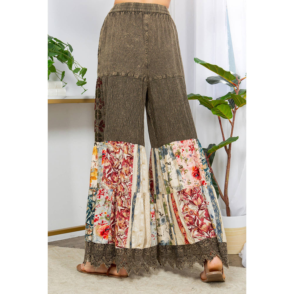 60’s bohemian bell bottom pants with retro flair and wide leg cut