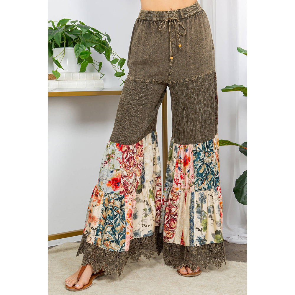 60’s bohemian bell bottom pants with retro flair and wide leg cut