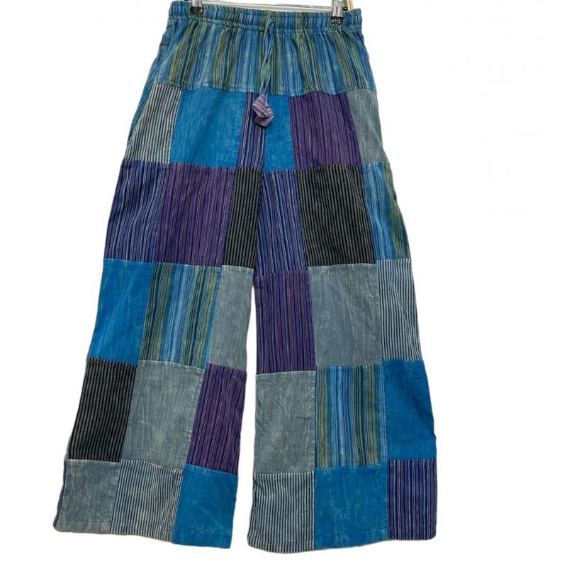 💙 Ocean Breeze Patchwork Palazzo Pants