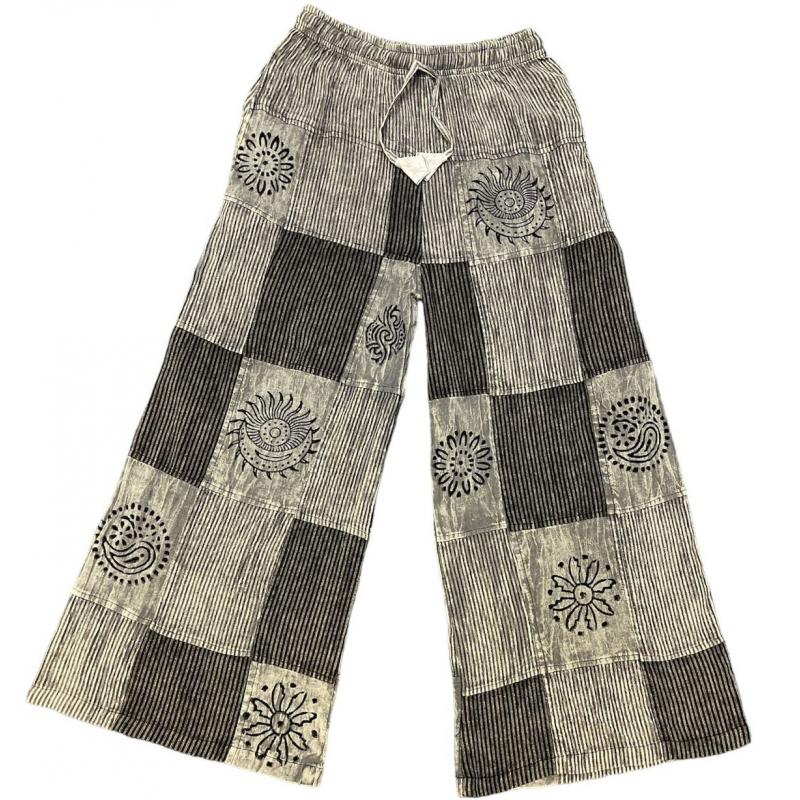 🌞 Moonlit Mosaic Patchwork Palazzo Pants