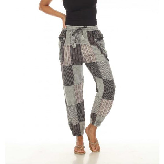 🖤 Stonewashed Patchwork Wander Joggers