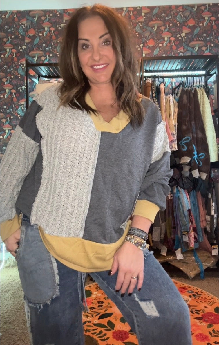 🍁 The Cozy Cabin Patchwork Pullover 🍁