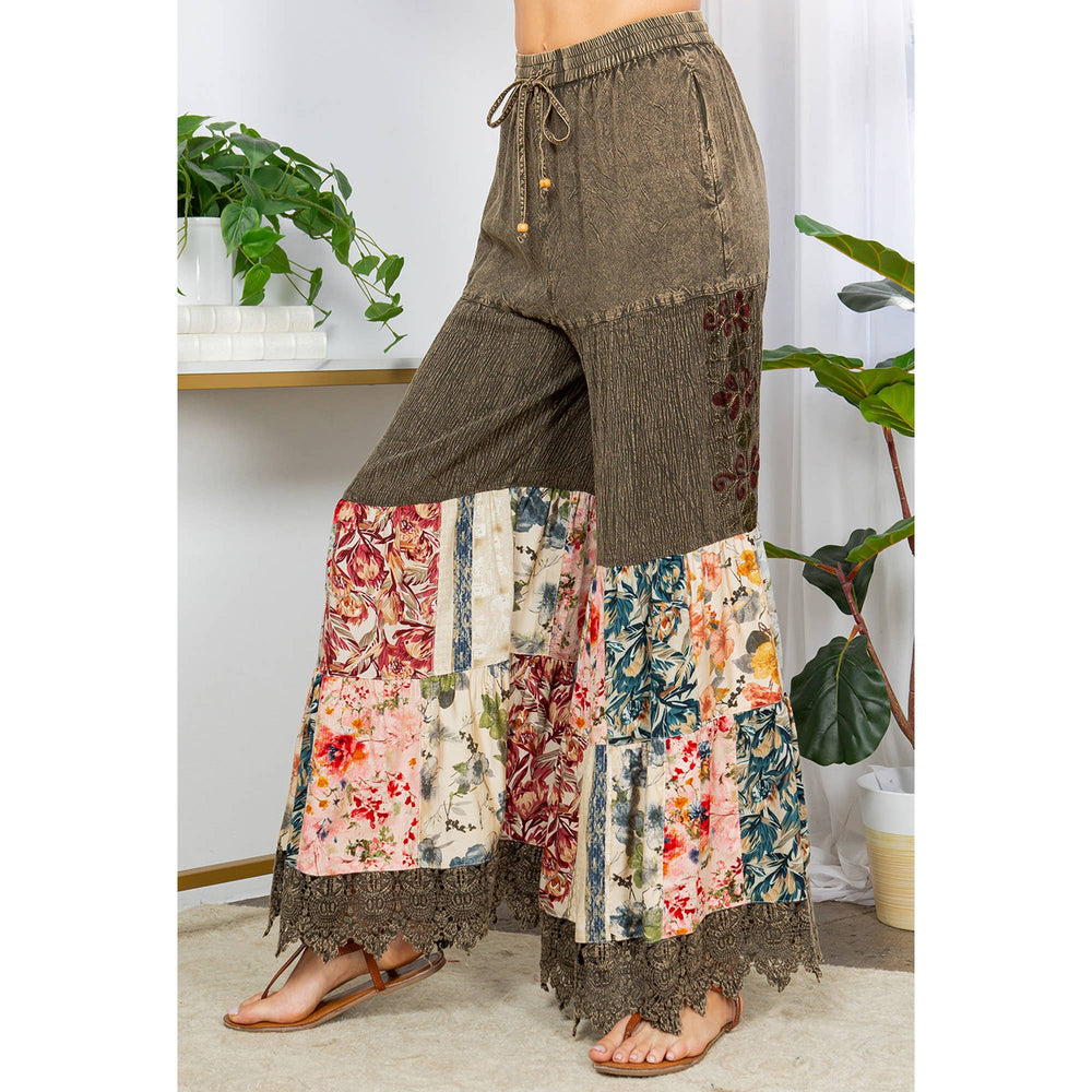 60’s bohemian bell bottom pants with retro flair and wide leg cut